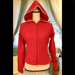 Prospirit fleece red jacket with hoodie S